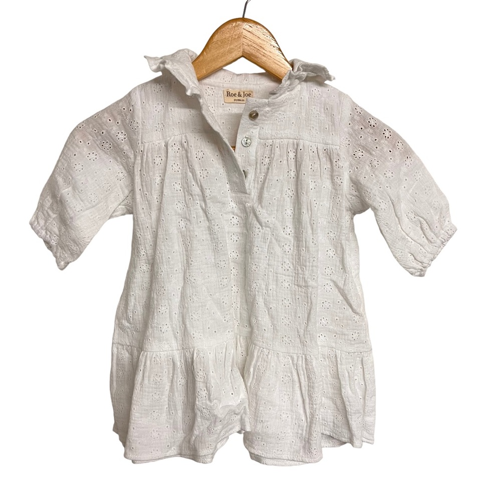 New‎ Kids Girls Roe & Joe Eyelet White Dress